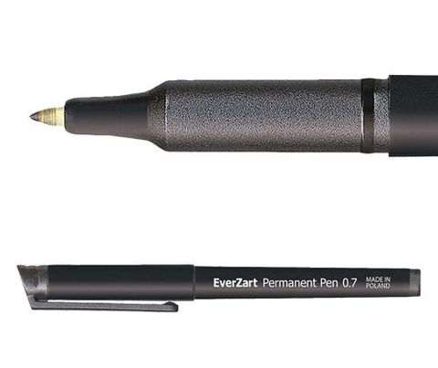 EverZart Permanent Pen Black 20s