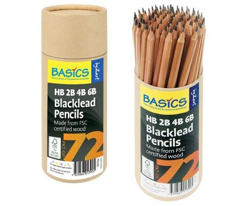 Pencils Blacklead 72s Asst Grades