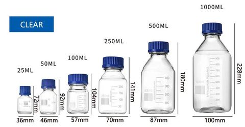 Bottle laboratory with cap & ring 50ml