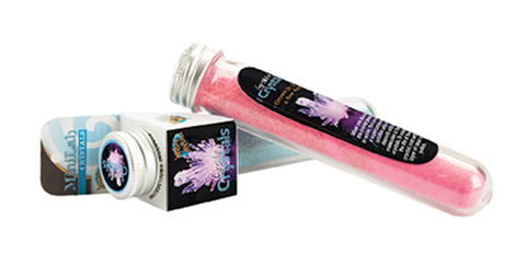 Growing crystals in a tube