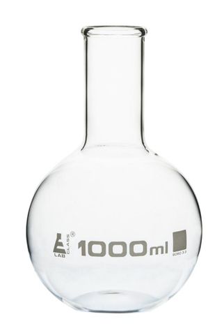 Flask flat bottom narrow neck 1000ml