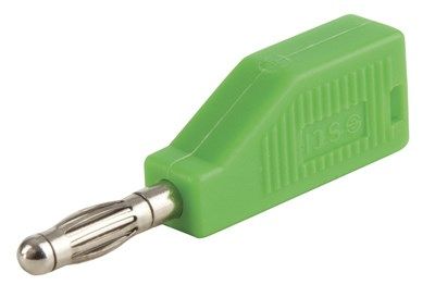 Banana plug piggy back Green