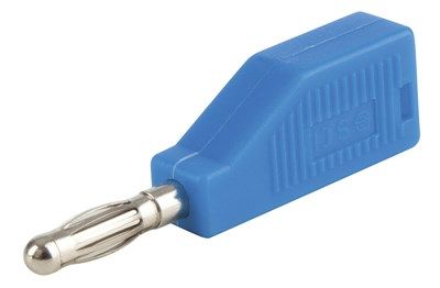 Banana plug piggy back Blue