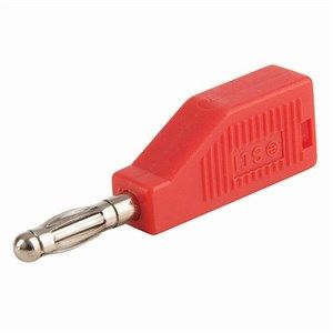 Banana plug piggy back Red