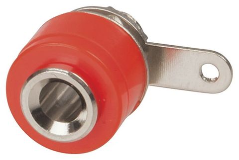 Banana plug socket Red