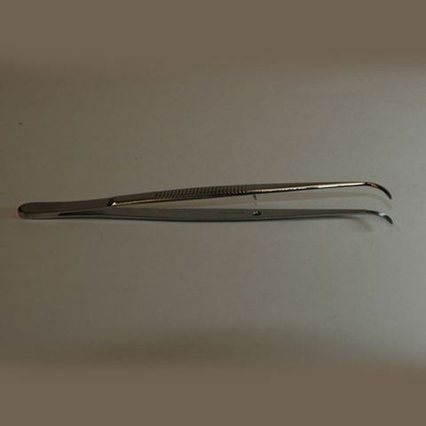 Forceps microscopic strong angled 100mm