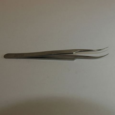 Forceps jeweller needle curved 125mm #7