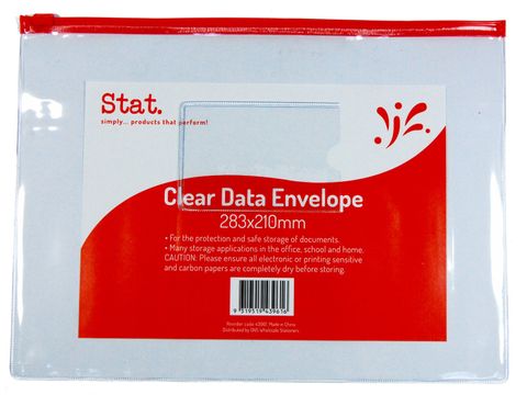 Storage wallets clear 283x210mm medium