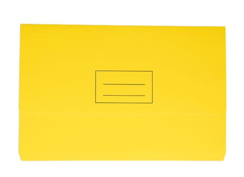 Document wallet foolscap yellow Stst
