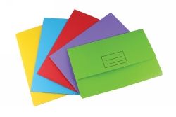 Document wallet foolscap asstd colours