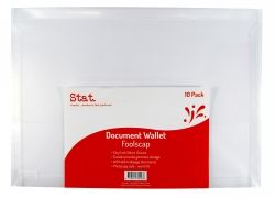 Document wallet Stat F/C w/gusset clear