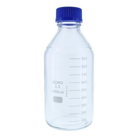 Bottle glass 1lt reagent GL45 w/cap