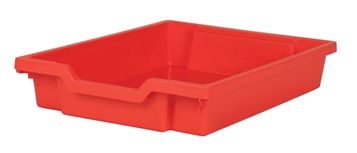 Tray storage shallow Red 75mm