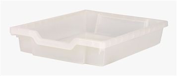 Tray storage shallow Translucent 75mm