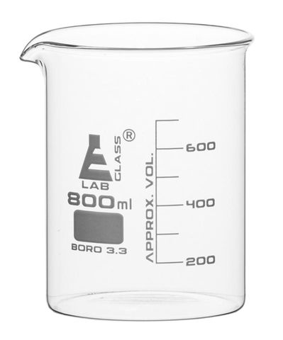 Beakers glass low form 800ml boro