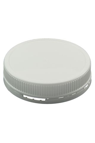 Lid 95mm screw white wadded tamp/evident