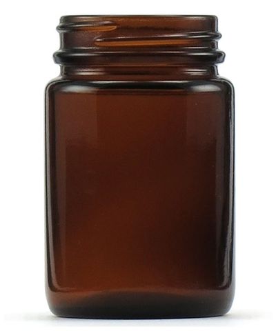Jar pomade amber glass 125ml w/o lid
