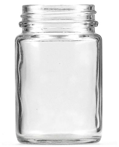 Jar pomade clear glass 125ml w/o lid (B)
