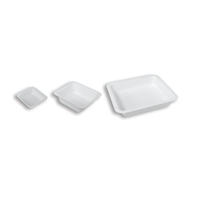 Weighing tray 140x140mm white PS