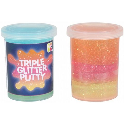 Triple glitter putty