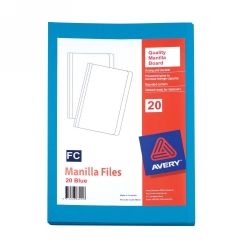 Manila folders A4 blue Avery