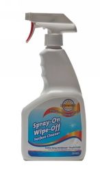 Spray on wipe off surface cleaner