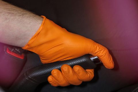 Gloves Nitrile Orange HD P/F Medium