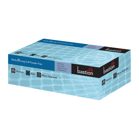 Gloves Nitrile Blue long cuff Medium