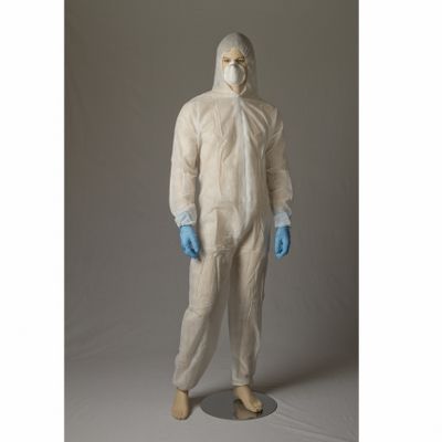 Coverall Polypropylene White Medium