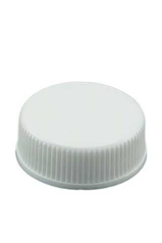 Caps white 28mm plain (unwadded)