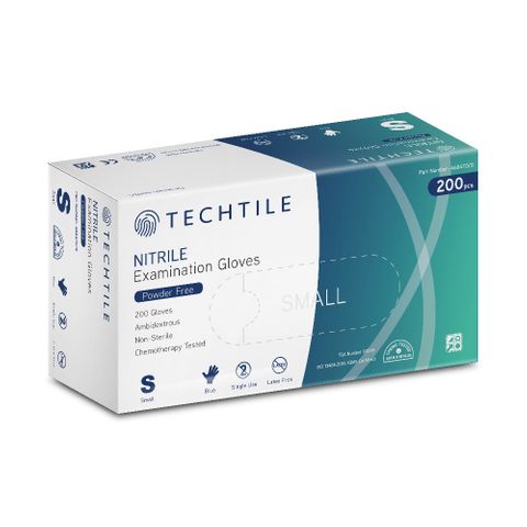 Gloves Nitrile 'Techtile' P/F Small