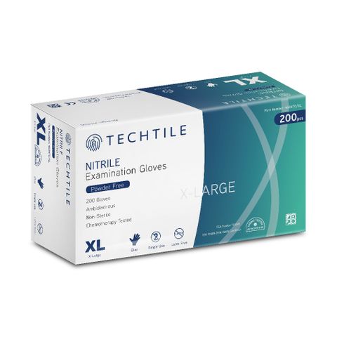 Gloves Nitrile 'Techtile' P/F X/Large