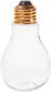 Clear Plastic Fillable Light Bulbs