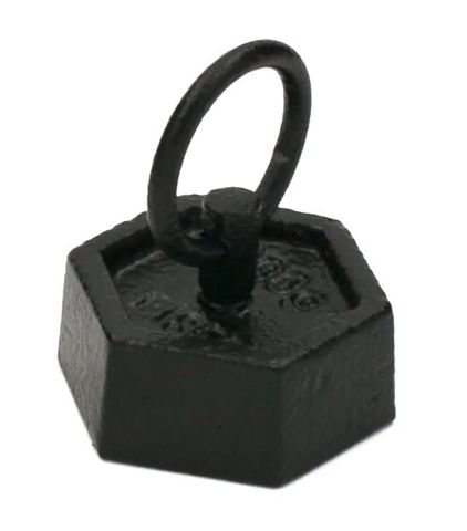 Mass iron hexagonal w/lifting ring 100g