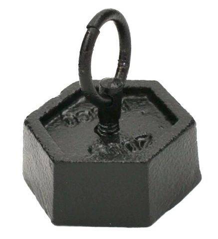 Mass iron hexagonal w/lifting ring 200g