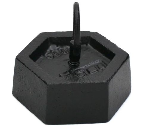 Mass iron hexagonal w/lifting ring 500g
