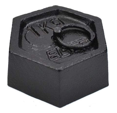 Mass iron hexagonal w/lifting ring 1000g