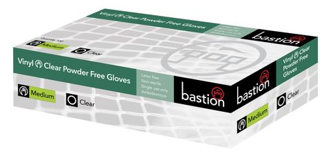 Gloves Vinyl P/free clear Medium