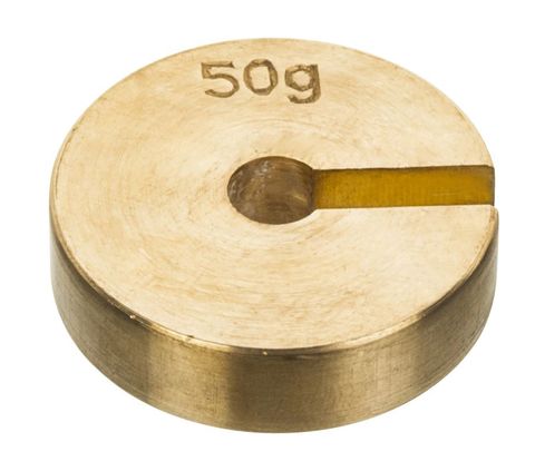 Weight slotted brass spare capacity 50g