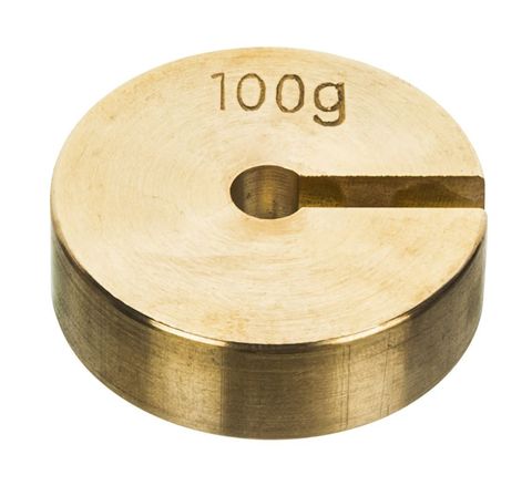 Weight slotted brass spare capacity 100g