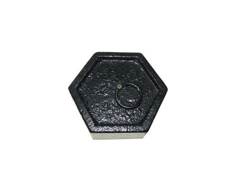 Weight iron 2000g hexagonal with ring