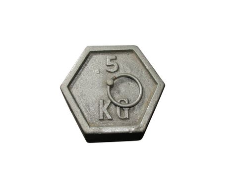 Weight iron 5000g hexagonal with ring