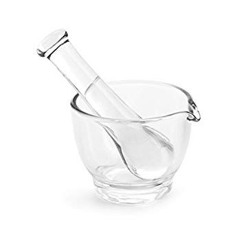 Mortar & pestle glass 60mm diameter
