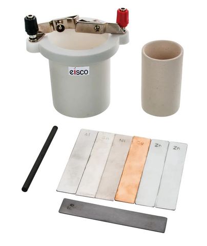 Voltaic cell & porous cup c/w electrodes