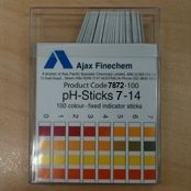 Indicator sticks pH 7-14 non-bleed [WSL]