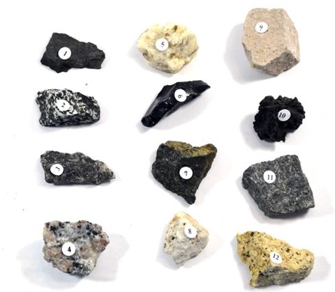 Igneous Rock kit set 12 specimens