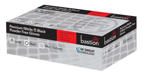 Gloves Nitrile Black P/F Small Premium