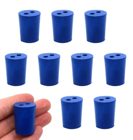 Stoppers Neoprene 21Tx18B 2x 5mm holes