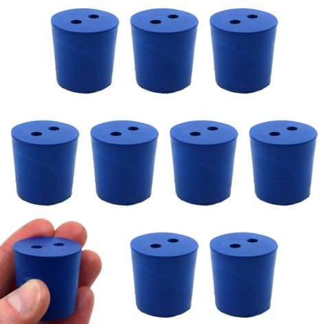 Stoppers Neoprene 28Tx25B 2x 5mm holes