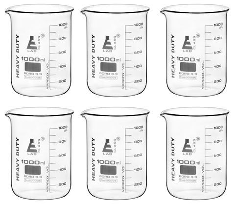 Beakers glass heavy duty low form 1000ml